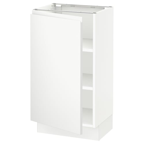 SEKTION white kitchen cabinet, minimalist style, glossy finish, square shape.