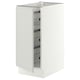 SEKTION Base cabinet with wire baskets, white/Aspudden light grey, 38x61x76 cm