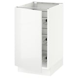 SEKTION Base cabinet with wire baskets, white/Ringhult white, 46x61x76 cm