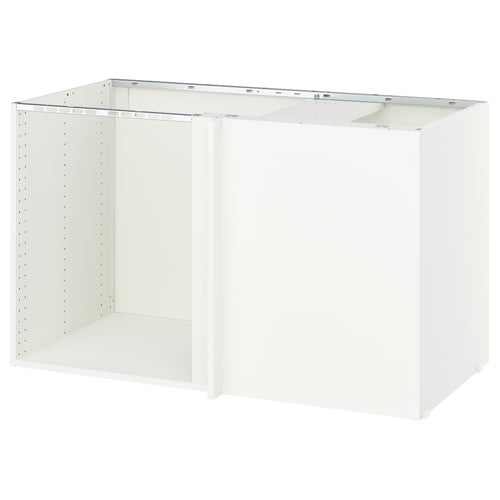 SEKTION white kitchen cabinet, l-shape, melamine & particleboard, adjustable shelves.