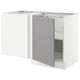 SEKTION Corner base cabinet with shelf, white/Bodbyn grey, 127x61x76 cm