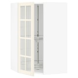 SEKTION Corner wall cab w carousel/glass dr