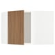 SEKTION Corner wall cabinet, white/Tistorp brown walnut effect, 66x37x51 cm