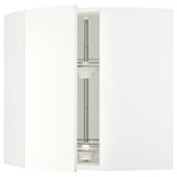 SEKTION Corner wall cabinet with carousel, white/Vallstena white, 66x37x76 cm