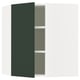 SEKTION Corner wall cabinet with shelves, white/Havstorp deep green, 66x37x76 cm