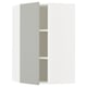 SEKTION Corner wall cabinet with shelves, white/Havstorp light grey, 66x37x102 cm