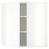 SEKTION Corner wall cabinet with shelves, white/Vallstena white, 66x37x76 cm