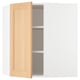 SEKTION Corner wall cabinet with shelves, white/Vedhamn oak, 66x37x76 cm