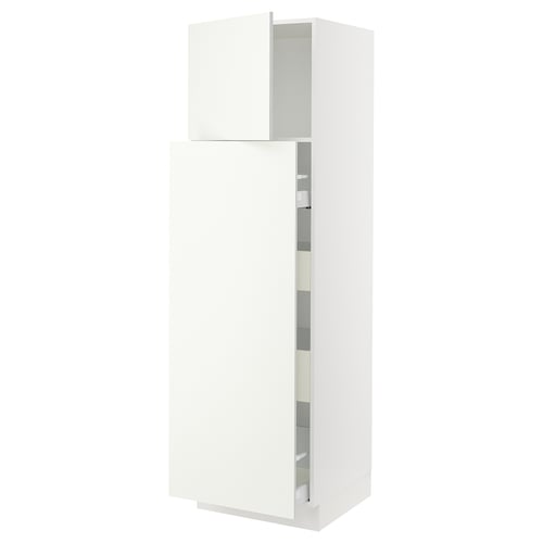 White SEKTION kitchen cabinet, sleek design, two adjustable shelves.