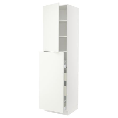 SEKTION white kitchen cupboard; sleek design with adjustable shelves and dampers.