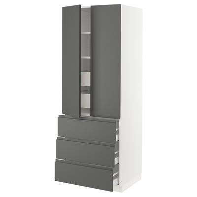 SEKTION High cab w 2 drs/3 fronts/5 drawers