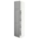 SEKTION High cabinet w door/wire baskets, white/Bodbyn grey, 46x61x203 cm