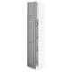 SEKTION High cabinet w door/wire baskets, white/Bodbyn grey, 38x61x203 cm