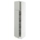 SEKTION High cabinet w door/wire baskets, white/Havstorp light grey, 46x61x203 cm