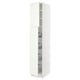 SEKTION High cabinet w door/wire baskets, white/Vallstena white, 46x61x229 cm