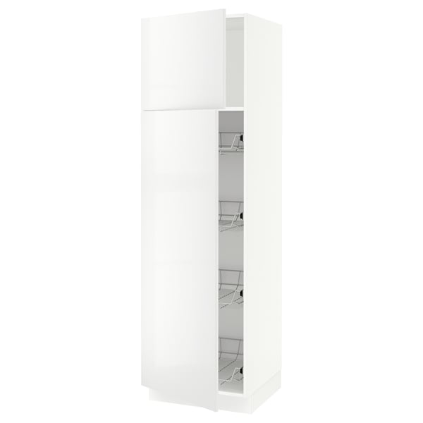 SEKTION High cabinet w door/wire baskets