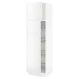 SEKTION High cabinet w door/wire baskets
