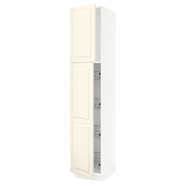 SEKTION High cabinet w door/wire baskets