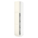 SEKTION High cabinet w door/wire baskets