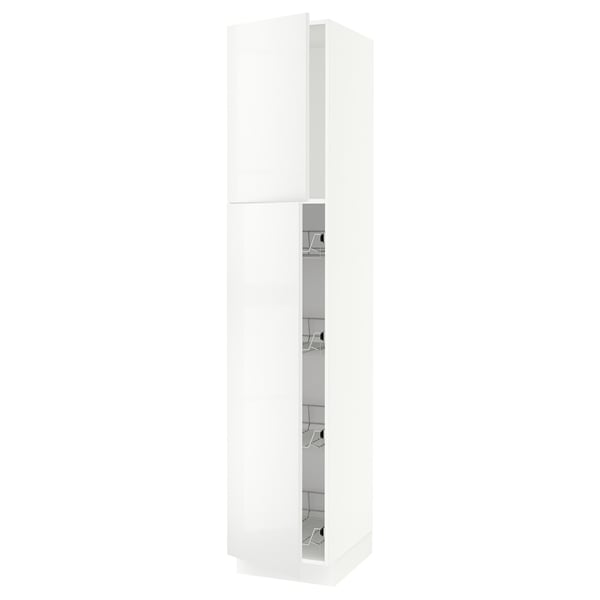 SEKTION High cabinet w door/wire baskets