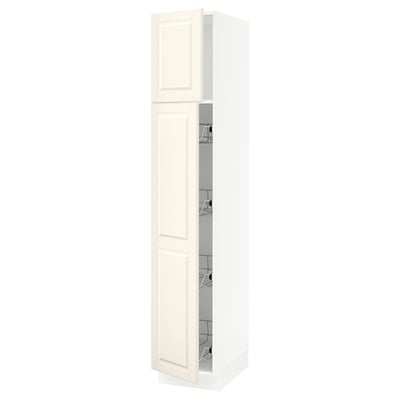 SEKTION High cabinet w door/wire baskets