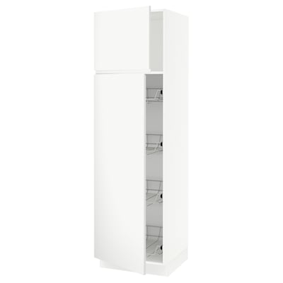 SEKTION High cabinet w door/wire baskets