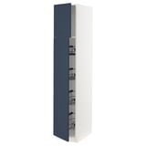 SEKTION High cabinet w door/wire baskets