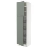 SEKTION High cabinet w door/wire baskets