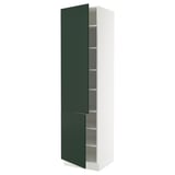 SEKTION High cabinet with shelves/2 doors, white/Havstorp deep green, 61x61x229 cm