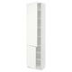 SEKTION High cabinet with shelves/2 doors, white/Vallstena white, 61x37x229 cm
