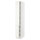 SEKTION High cabinet with shelves/2 doors, white/Vallstena white, 38x61x229 cm