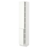 SEKTION High cabinet with shelves/2 doors, white/Vallstena white, 38x37x203 cm
