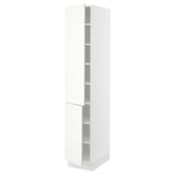 SEKTION High cabinet with shelves/2 doors, white/Vallstena white, 38x61x203 cm