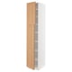 SEKTION High cabinet with shelves/2 doors, white/Vedhamn oak, 46x61x229 cm
