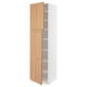 SEKTION High cabinet with shelves/2 doors, white/Vedhamn oak, 61x61x229 cm