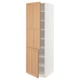 SEKTION High cabinet with shelves/2 doors, white/Vedhamn oak, 61x61x203 cm