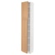 SEKTION High cabinet with shelves/2 doors, white/Vedhamn oak, 46x37x229 cm