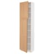 SEKTION High cabinet with shelves/2 doors, white/Vedhamn oak, 61x37x229 cm