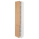 SEKTION High cabinet with shelves/2 doors, white/Vedhamn oak, 46x37x229 cm