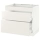 White SEKTION kitchen cabinet with veddinge fronts, sleek design, metal drawer runners.