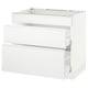 SEKTION kitchen unit, white, sleek modern design, drawers & storage, durable material.
