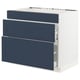 SEKTION / MAXIMERA Base cab f hob/3 fronts/2 drawers