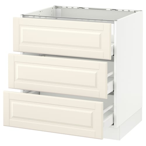 SEKTION kitchen cabinet, white, wood, 3 drawers, classic design.