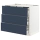 Option: SEKTION / MAXIMERA Base cab f hob/3 fronts/3 drawers