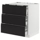 SEKTION / MAXIMERA Base cab f hob/3 fronts/3 drawers