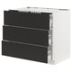 SEKTION / MAXIMERA Base cab f hob/3 fronts/3 drawers