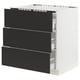 Option: SEKTION / MAXIMERA Base cab f hob/3 fronts/3 drawers