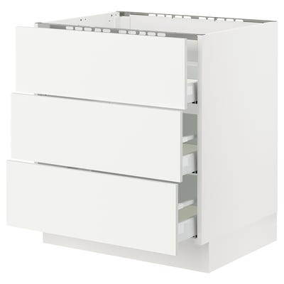 SEKTION / MAXIMERA Base cab f hob/3 fronts/3 drawers