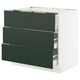SEKTION / MAXIMERA Base cab f hob/3 fronts/3 drawers