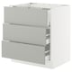 SEKTION / MAXIMERA Base cab f hob/3 fronts/3 drawers